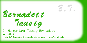 bernadett tausig business card